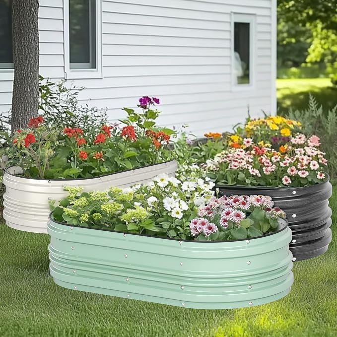 WORKPRO 2PK 4x2x1ft Galvanized Raised Garden Bed Set, Rust & Corrosion - Image 7