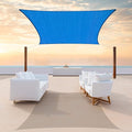 ColourTree TAPR1616 Custom Size 13' x 15' Blue Sun Shade Sail Canopy UV Block by ColourTree