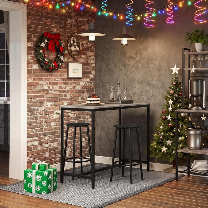 HOOBRO Bar Stools, Kitchen Round Height Stools - Image 2