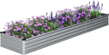 12x2x1FT Galvanized Raised Garden Bed Kit, Vegetable Boxes-Rectangle Metal by DIIYIV