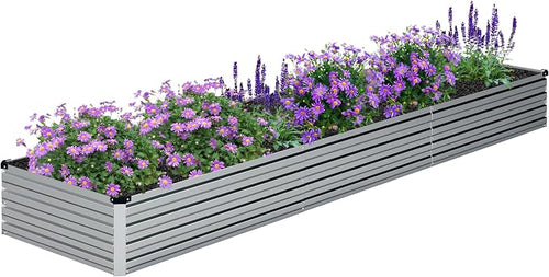 12x2x1FT Galvanized Raised Garden Bed Kit, Vegetable Boxes-Rectangle Metal by DIIYIV