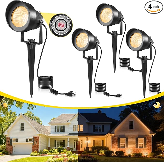 T-SUN Dusk to Dawn Outdoor Lighting, Flag Spot Lights by T-SUN