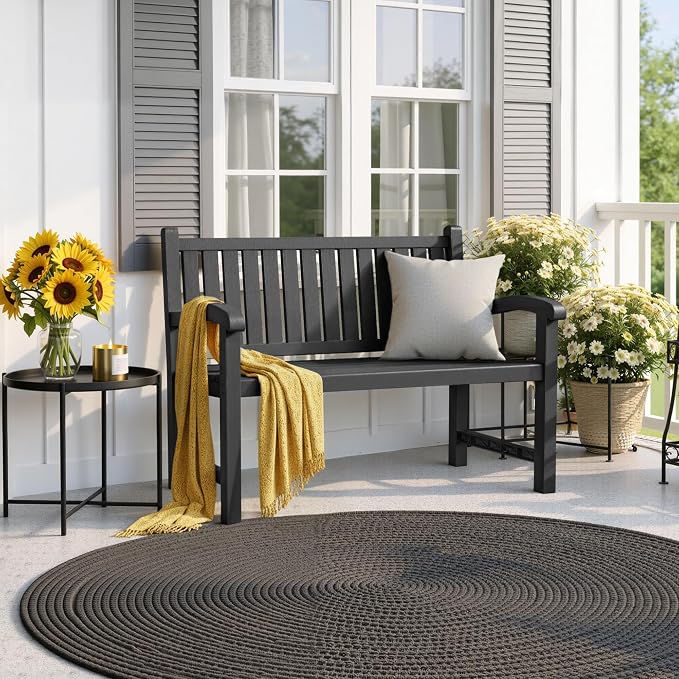 Outdoor Bench, Waterproof & Weatherproof Garden Bench - Image 2