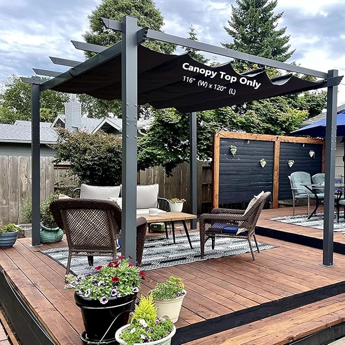 Pergola Shade Cover Replacement Canopy Top Compatible - Image 4
