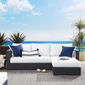 Modway Tahoe Modular Aluminum 2-Piece Outdoor Patio Furniture Gray White by Modway