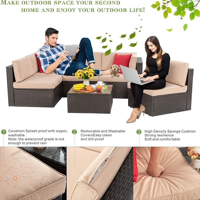 Vongrasig 7 Piece Patio Furniture Set - Image 5