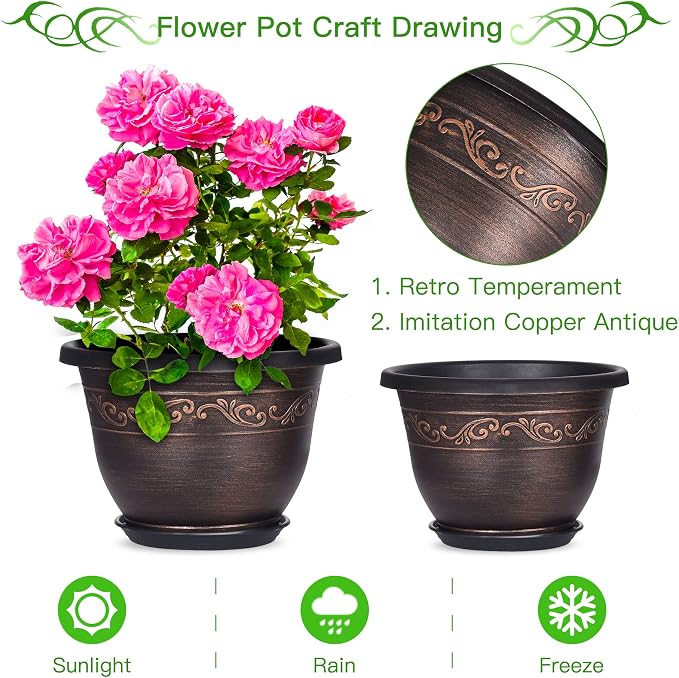 Plastic-Plant-Flower-Planters-16 Inch - Image 3