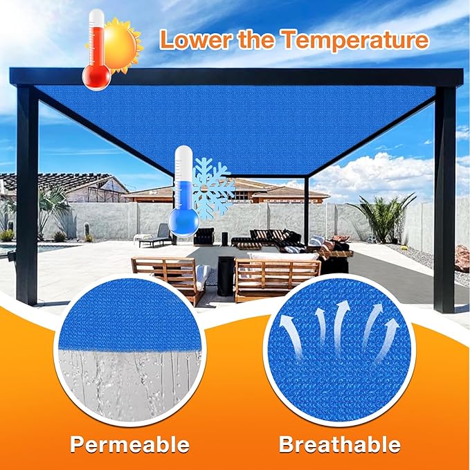 Artpuch Outdoor Pergola Shade Cover 6' X 9' Sun Shade Cloth - Image 4