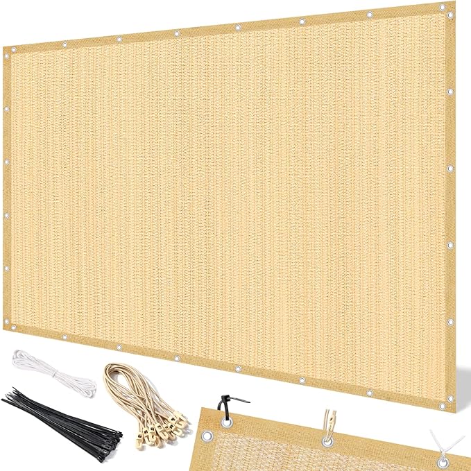 Artpuch 90% Sun Shade Cloth, 8 x 20 FT Pergola Shade Cover Canopy by Artpuch