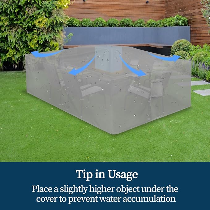 Easy-Going Square Patio Furniture Cover Waterproof Outdoor Dining Table and - Image 7
