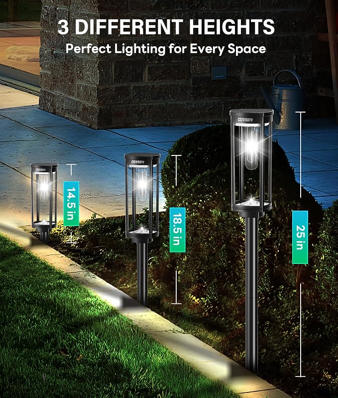 Solar Path Lights Outdoor 8 Pack, Bright Solar Pathway Lights Outside Waterproof - Image 7