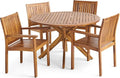 Christopher Knight Home Kally Outdoor Five Piece Acacia Dining Set, Teak Finish by ChristopherKnightHome