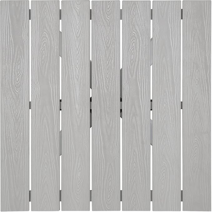 Modway Maine Aluminum Outdoor Patio 28" Dining Table in White Light Gray - Image 5