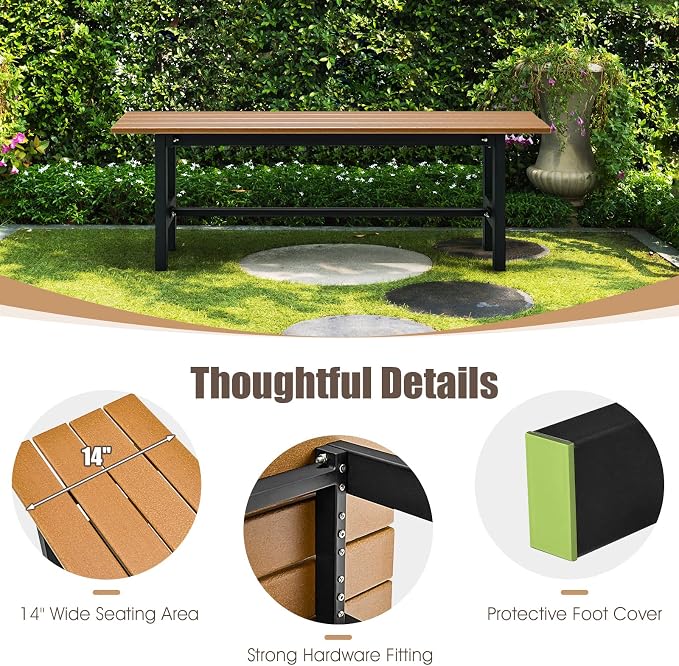 Giantex 2-Person Outdoor Bench Seat - Image 7