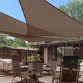 LOVE STORY Custom Size 8'x15'x17' Brown Sun Shade Sail Right Triangle Sunshade by LOVESTORY