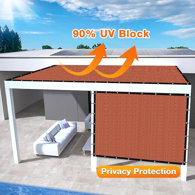 Artpuch 90% Sun Shade Cloth, 5 x 8 FT Pergola Shade Cover Canopy - Image 3