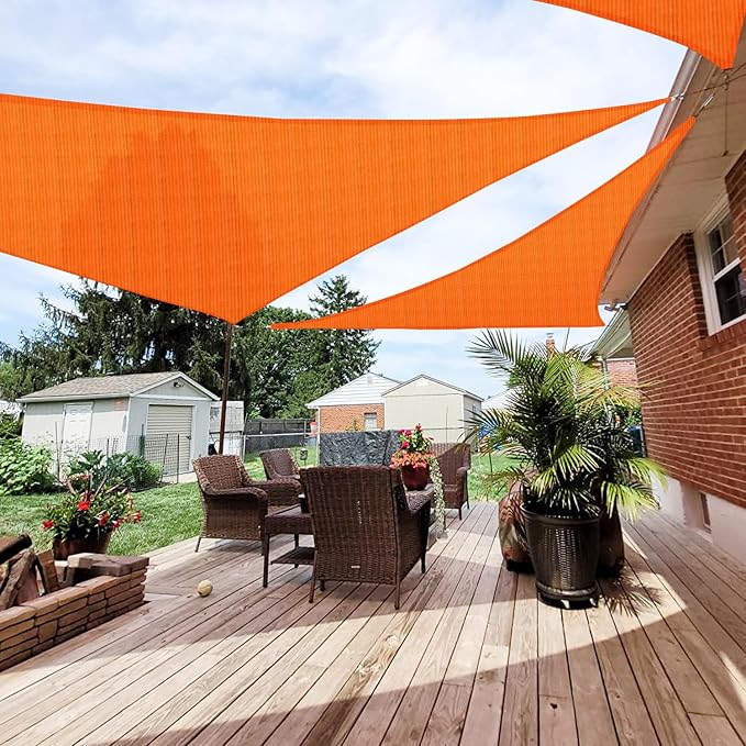 Patio Paradise 27' x 27' x 27' Sun Shade Sail Triangle Canopy Shade Cloth by Patio
