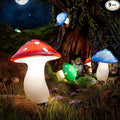 Solar Mushroom Lights Outdoor, 9 Pack 30FT Multicolor 8 Modes Solar Garden by BITPOTT