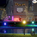 AOSEA 4 Pack Christmas Solar Pathway Lights Outdoor Waterproof by AOSEA