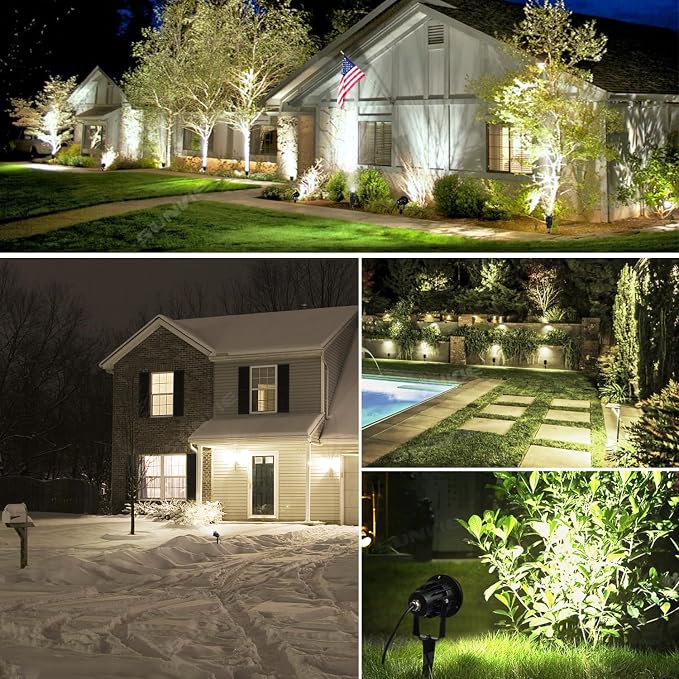 SUNVIE LED Outdoor Spotlight 12W Landscape Lighting 120V AC Waterproof - Image 7