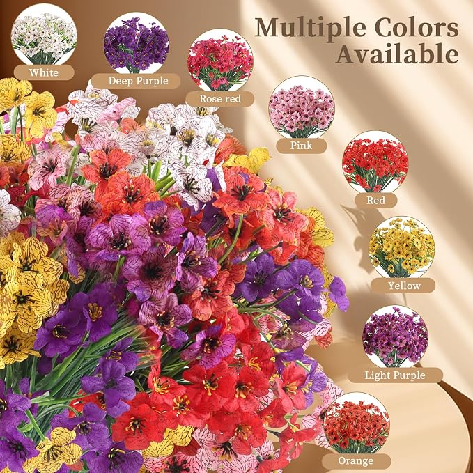 24 Red Lotus Bundles Artificial Flowers - Image 3