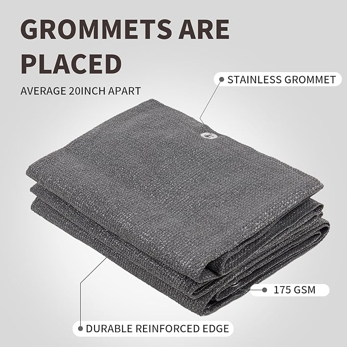 LOVE STORY Custom Size 2'6''x3' Dark Grey Balcony Privacy Screen, UV Block - Image 6