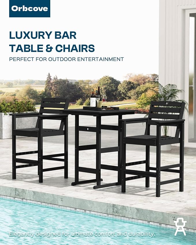 Patio Bar Table, Adirondack Table1 Pieces Set, Bar Height outdoor bar table Set - Image 6
