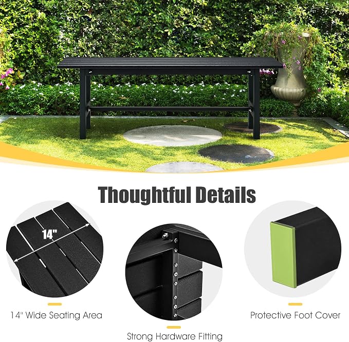 Giantex 2-Person Outdoor Bench Seat - Image 8