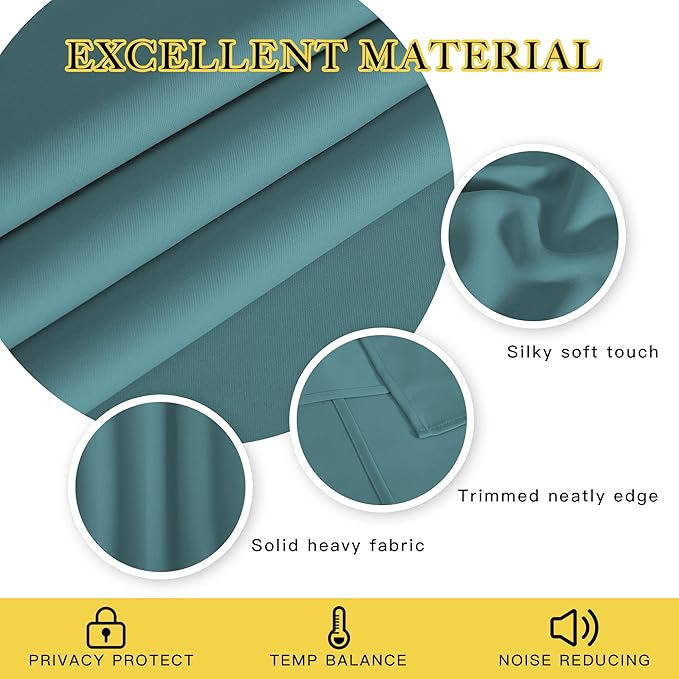 NICETOWN Blackout Doorway Curtain Drape 78 inch Long - Image 2