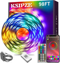KSIPZE 98ft Led Strip Lights RGB Music Sync Color Changing Bluetooth Led Lights by KSIPZE