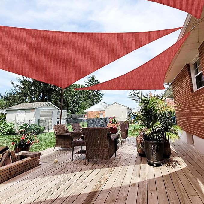 Patio Paradise 28' x 28' x 28' Sun Shade Sail Triangle Canopy Shade Cloth by Patio