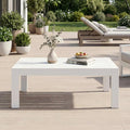 Solaste Aluminum Outdoor Coffee Table, All-Weather Rectangle Metal Patio Coffee by Solaste