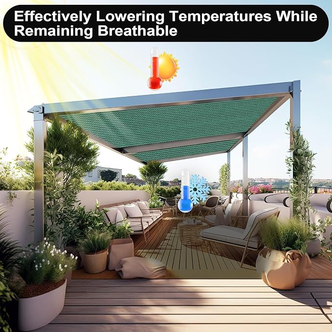 Artpuch 90% Sun Shade Cloth, 6 x 16 FT Pergola Shade Cover Canopy - Image 6