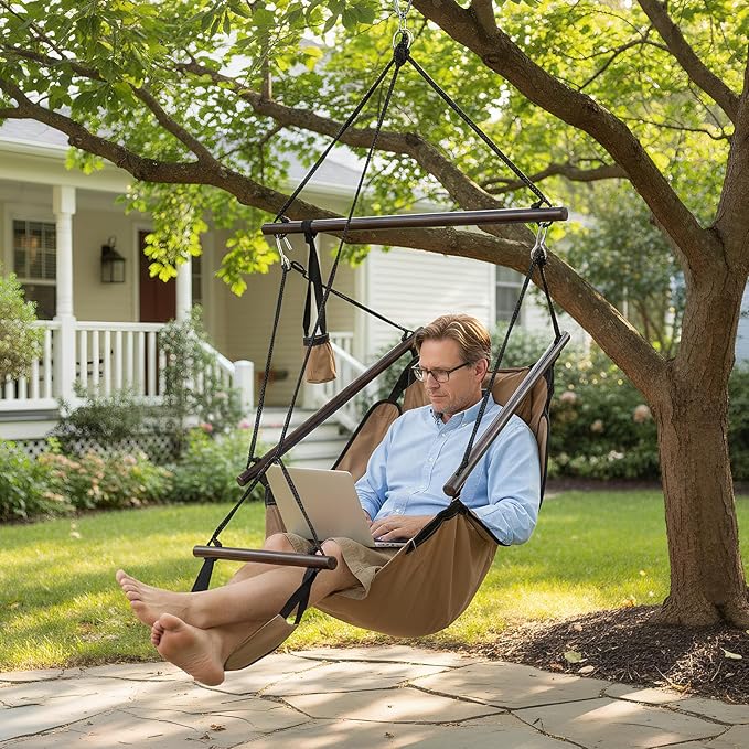 ONCLOUD Upgraded Unique Hammock Sky Chair, Air Deluxe Hanging Swing Seat - Image 7
