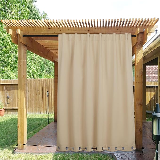 NICETOWN 2 Panels Weighted Outdoor Curtains - Image 7