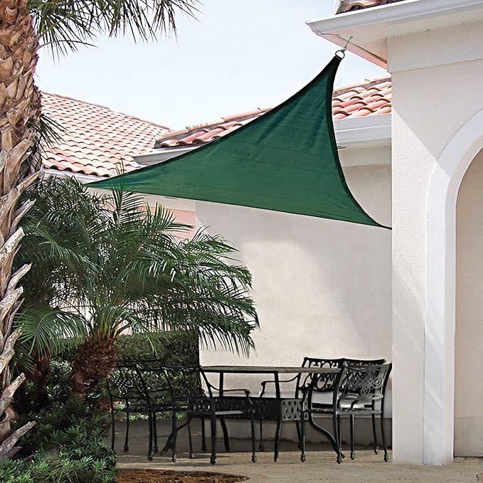 E&K Sunrise 28' x 28' x 28' Sun Shade Sail Triangle Canopy Shade Cover UV Block - Image 8