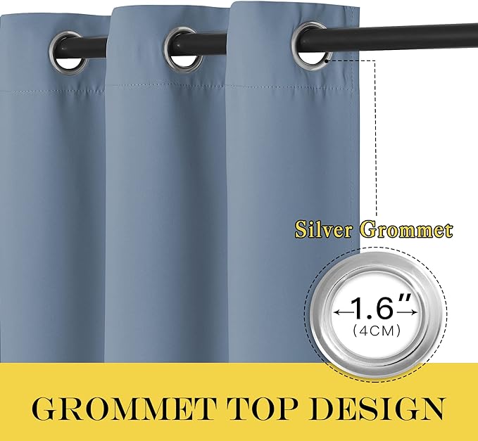 NICETOWN Blackout Wide Sliding Door Curtains - Image 2