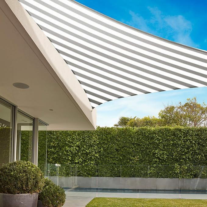 E&K Sunrise 21' x 21' x 21' Sun Shade Sail Triangle Canopy Shade Cover UV Block - Image 8