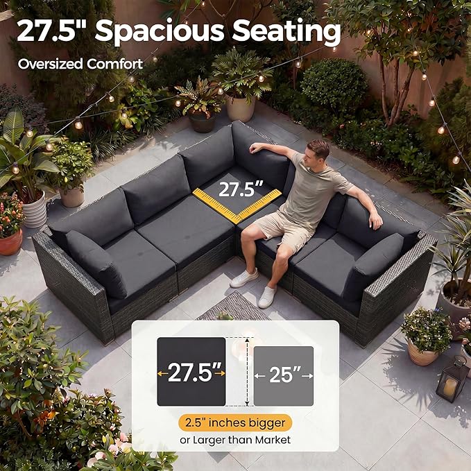 NICESOUL 18 Piece Outdoor Patio Furniture Set - Image 5