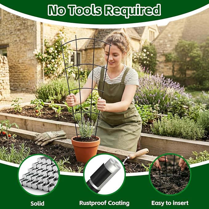 4 Pack 32'' Indoor Plant Trellis - Image 2
