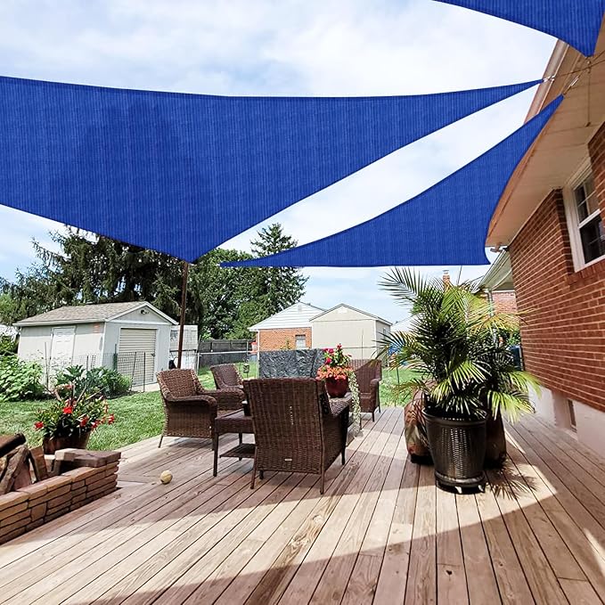 Patio Paradise 4' x 4' x 4' Sun Shade Sail Triangle Canopy Shade Cloth Fabric by Patio