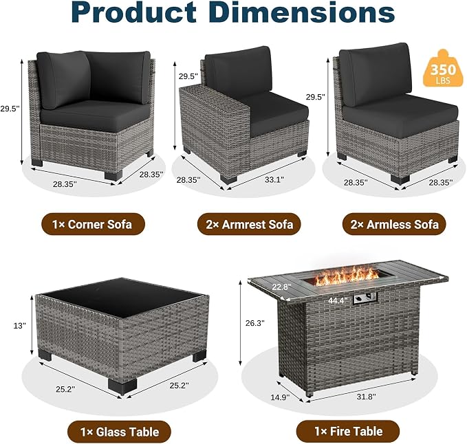 13 Piece Patio Furniture Set - Image 6