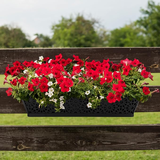Adnee 2 Pcs 24 Inch Fabric Plant Window Box Liners-Rectangular Non-Woven - Image 5