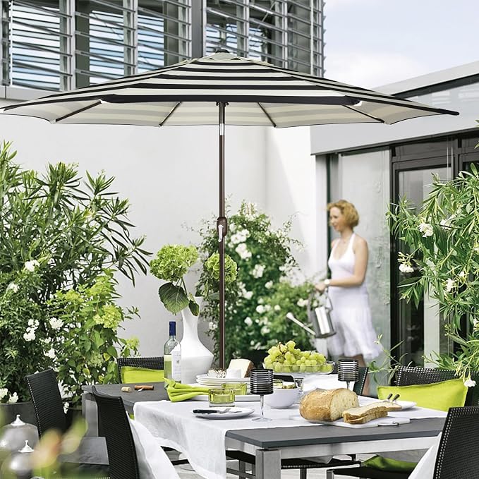 Blissun 9' Outdoor Patio Umbrella, Outdoor Table Umbrella, Yard Umbrella - Image 7