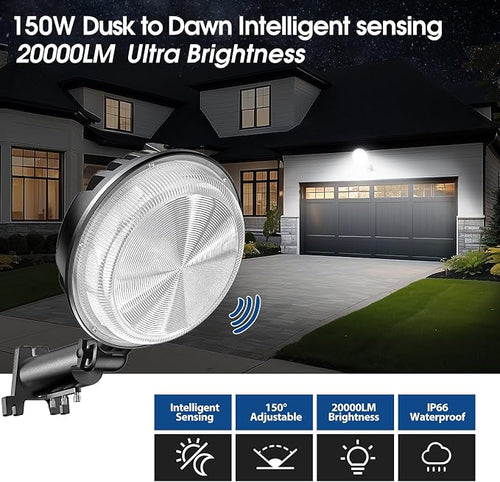 2 Pack 150W LED Barn Light, 20000LM Dusk to Dawn Outdoor Light, Yard Light - Image 2
