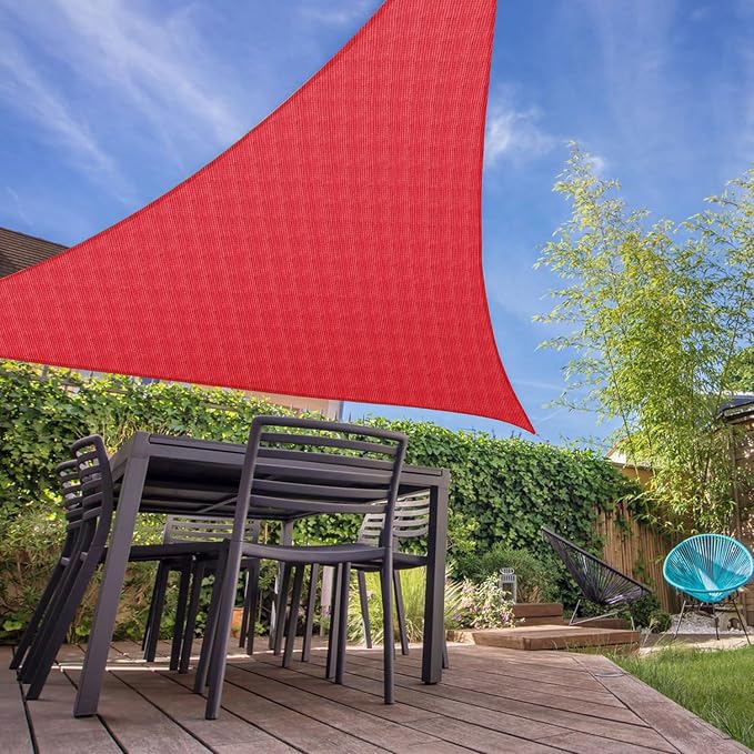 E&K Sunrise 23' x 23' x 23' Sun Shade Sail Triangle Canopy Shade Cover UV Block - Image 7