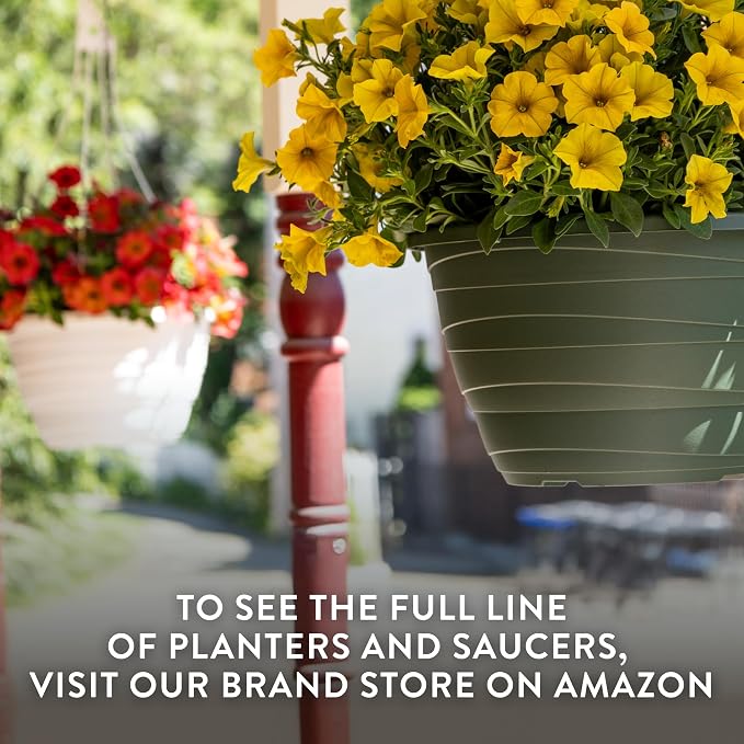 The HC Companies 11 Inch Wrapt Hanging Planters, Lightweight UV-Resistant - Image 8