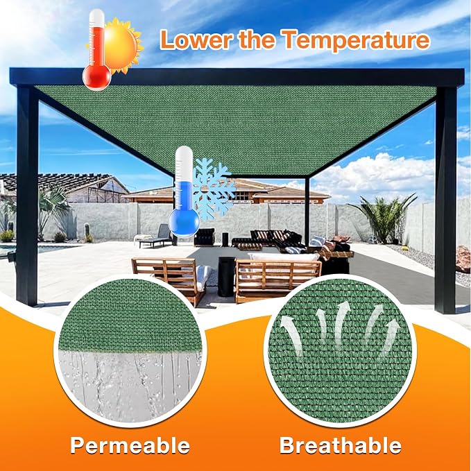 Artpuch Outdoor Pergola Shade Cover 15' X 24' Sun Shade Cloth - Image 4