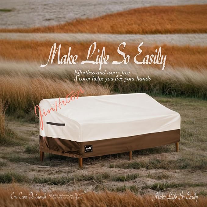 JinHrtoyi 3-Seater Outdoor Couch Cover, 93Wx40Dx35H inches Outdoor Furniture - Image 3