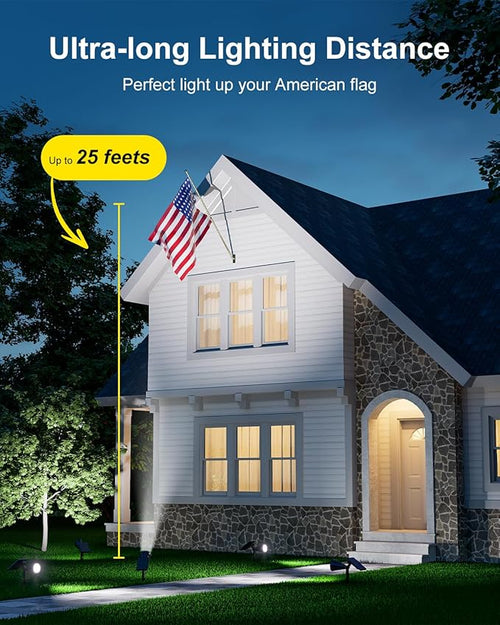 2 Pack Solar Spotlights Outdoor Waterproof - Image 2